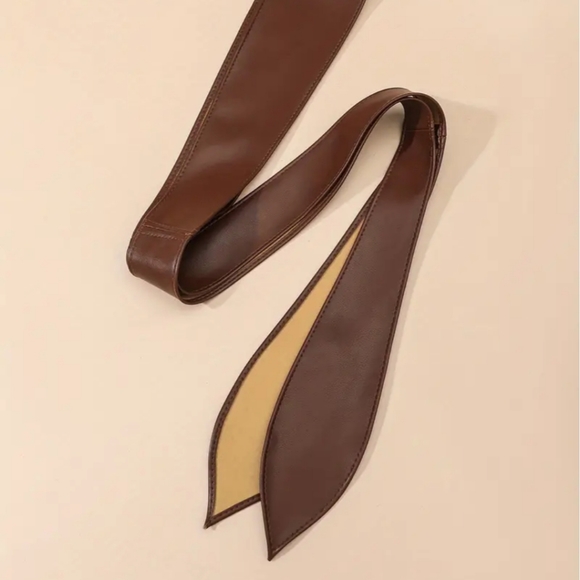 Boho Leather Waistband/ Wide Bowknot Belt - Picture 5 of 7